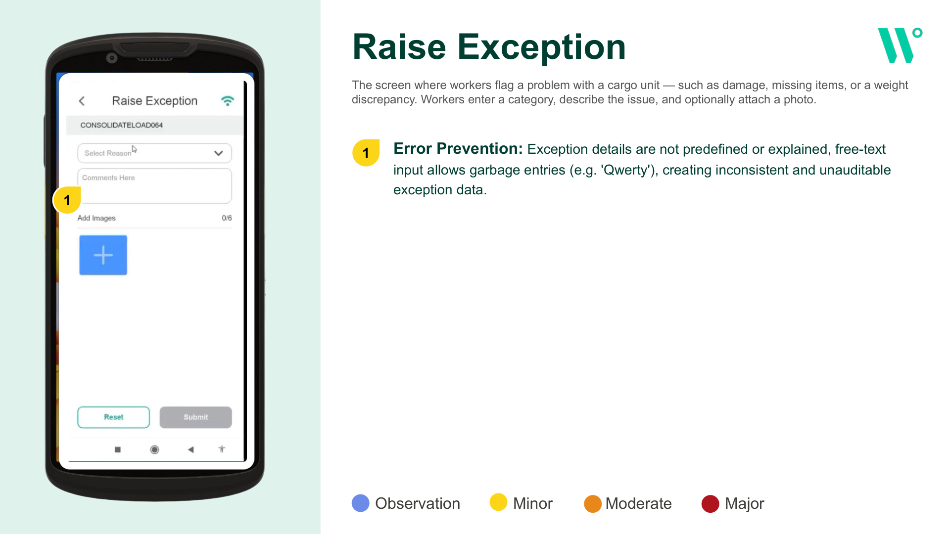 Raise Exception audit findings